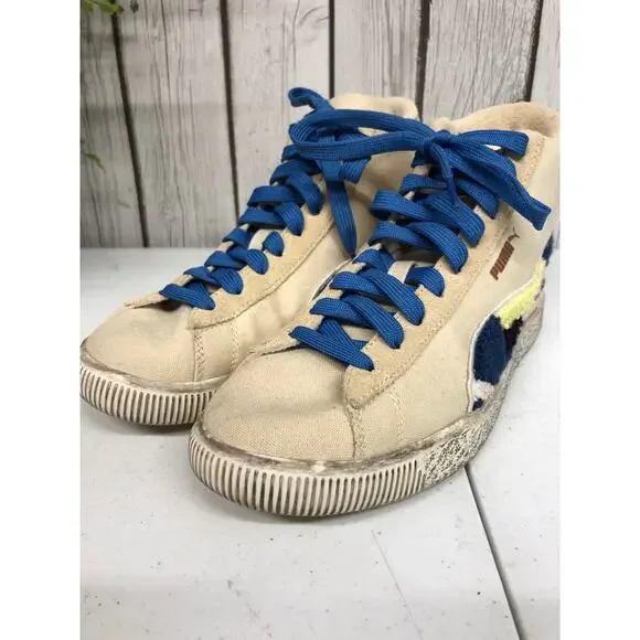 Puma Make History Now Clyde Mid x Black Fives Jr Sneaker Creme Brulee Size 6C - Picture 2 of 6